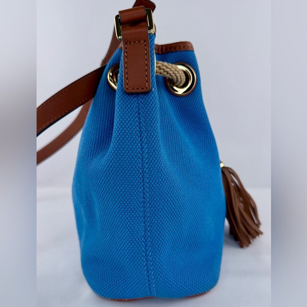 Michael Kors Marina Canvas Gathered Drawstring Bucket Tote - Picture 5 of 14